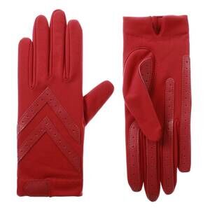 NEW ISOTONER women's chevron shortie gloves in chili peper